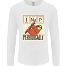 I Nap Funny Periodic Table Sloth Geek Sleep Mens Long Sleeve T-Shirt White