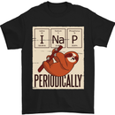 I Nap Funny Periodic Table Sloth Geek Sleep Mens T-Shirt Cotton Gildan Black