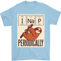 I Nap Funny Periodic Table Sloth Geek Sleep Mens T-Shirt Cotton Gildan Light Blue