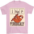 I Nap Funny Periodic Table Sloth Geek Sleep Mens T-Shirt Cotton Gildan Light Pink