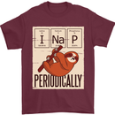 I Nap Funny Periodic Table Sloth Geek Sleep Mens T-Shirt Cotton Gildan Maroon