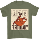 I Nap Funny Periodic Table Sloth Geek Sleep Mens T-Shirt Cotton Gildan Military Green