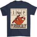 I Nap Funny Periodic Table Sloth Geek Sleep Mens T-Shirt Cotton Gildan Navy Blue