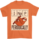 I Nap Funny Periodic Table Sloth Geek Sleep Mens T-Shirt Cotton Gildan Orange