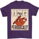 I Nap Funny Periodic Table Sloth Geek Sleep Mens T-Shirt Cotton Gildan Purple
