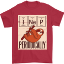 I Nap Funny Periodic Table Sloth Geek Sleep Mens T-Shirt Cotton Gildan Red