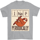 I Nap Funny Periodic Table Sloth Geek Sleep Mens T-Shirt Cotton Gildan Sports Grey