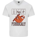 I Nap Funny Periodic Table Sloth Geek Sleep Mens V-Neck Cotton T-Shirt White