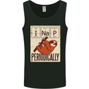 I Nap Funny Periodic Table Sloth Geek Sleep Mens Vest Tank Top Black