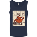 I Nap Funny Periodic Table Sloth Geek Sleep Mens Vest Tank Top Navy Blue