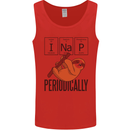I Nap Funny Periodic Table Sloth Geek Sleep Mens Vest Tank Top Red