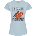I Nap Funny Periodic Table Sloth Geek Sleep Womens Petite Cut T-Shirt Light Blue