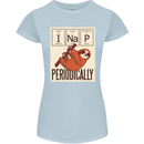 I Nap Funny Periodic Table Sloth Geek Sleep Womens Petite Cut T-Shirt Light Blue
