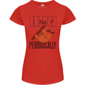 I Nap Funny Periodic Table Sloth Geek Sleep Womens Petite Cut T-Shirt Red