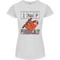 I Nap Funny Periodic Table Sloth Geek Sleep Womens Petite Cut T-Shirt White