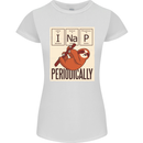 I Nap Funny Periodic Table Sloth Geek Sleep Womens Petite Cut T-Shirt White