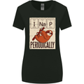 I Nap Funny Periodic Table Sloth Geek Sleep Womens Wider Cut T-Shirt Black