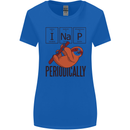 I Nap Funny Periodic Table Sloth Geek Sleep Womens Wider Cut T-Shirt Royal Blue