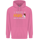 I Need a Huge Bar of Chocolate Mens 80% Cotton Hoodie Azelea