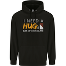 I Need a Huge Bar of Chocolate Mens 80% Cotton Hoodie Black