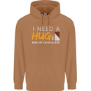I Need a Huge Bar of Chocolate Mens 80% Cotton Hoodie Caramel Latte