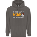 I Need a Huge Bar of Chocolate Mens 80% Cotton Hoodie Charcoal