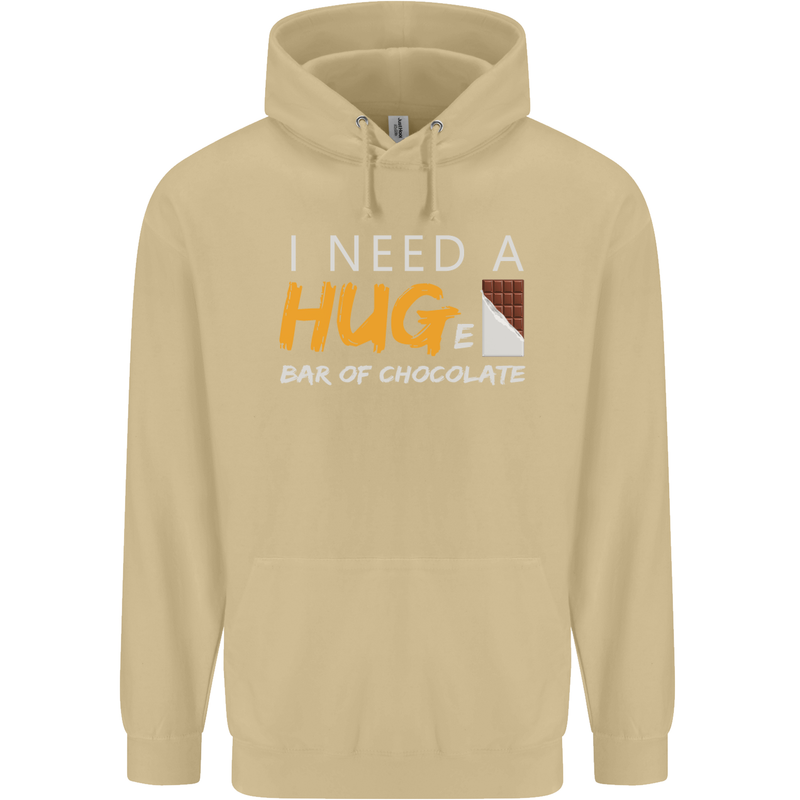 I Need a Huge Bar of Chocolate Mens 80% Cotton Hoodie Sand