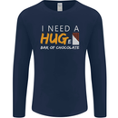 I Need a Huge Bar of Chocolate Mens Long Sleeve T-Shirt Navy Blue
