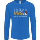 I Need a Huge Bar of Chocolate Mens Long Sleeve T-Shirt Royal Blue