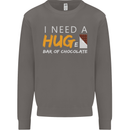 I Need a Huge Bar of Chocolate Mens Sweatshirt Jumper Charcoal