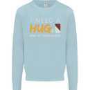I Need a Huge Bar of Chocolate Mens Sweatshirt Jumper Light Blue