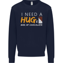 I Need a Huge Bar of Chocolate Mens Sweatshirt Jumper Navy Blue