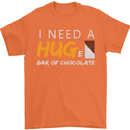 I Need a Huge Bar of Chocolate Mens T-Shirt Cotton Gildan Orange
