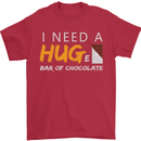 I Need a Huge Bar of Chocolate Mens T-Shirt Cotton Gildan Red