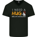I Need a Huge Bar of Chocolate Mens V-Neck Cotton T-Shirt Black