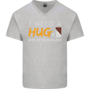 I Need a Huge Bar of Chocolate Mens V-Neck Cotton T-Shirt Sports Grey