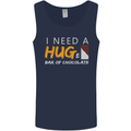 I Need a Huge Bar of Chocolate Mens Vest Tank Top Navy Blue