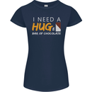 I Need a Huge Bar of Chocolate Womens Petite Cut T-Shirt Navy Blue