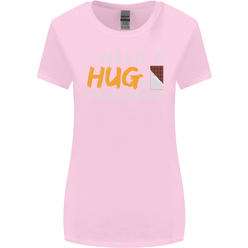 I Need a Huge Bar of Chocolate Womens Wider Cut T-Shirt Light Pink