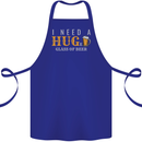 I Need a Huge Glass of Beer Funny Alcohol Cotton Apron 100% Organic Royal Blue