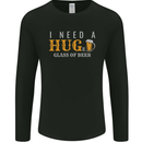 I Need a Huge Glass of Beer Funny Alcohol Mens Long Sleeve T-Shirt Black