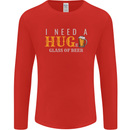 I Need a Huge Glass of Beer Funny Alcohol Mens Long Sleeve T-Shirt Red
