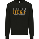 I Need a Huge Glass of Beer Funny Alcohol Mens Sweatshirt Jumper Black