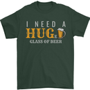 I Need a Huge Glass of Beer Funny Alcohol Mens T-Shirt Cotton Gildan Forest Green