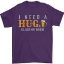 I Need a Huge Glass of Beer Funny Alcohol Mens T-Shirt Cotton Gildan Purple