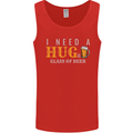 I Need a Huge Glass of Beer Funny Alcohol Mens Vest Tank Top Red
