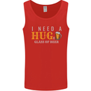 I Need a Huge Glass of Beer Funny Alcohol Mens Vest Tank Top Red