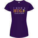 I Need a Huge Glass of Beer Funny Alcohol Womens Petite Cut T-Shirt Purple