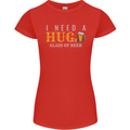 I Need a Huge Glass of Beer Funny Alcohol Womens Petite Cut T-Shirt Red