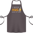 I Need a Huge Glass of Cider Funny Alcohol Cotton Apron 100% Organic Dark Grey